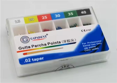 [15-40] .02 Taper Gutta Percha Points  Paper Absorbent